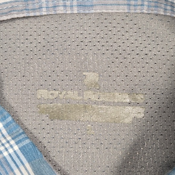Royal Robbins Plaid Button Down Long Sleeve Shirt Mens L Blue Gray Casual Career - Picture 5 of 6